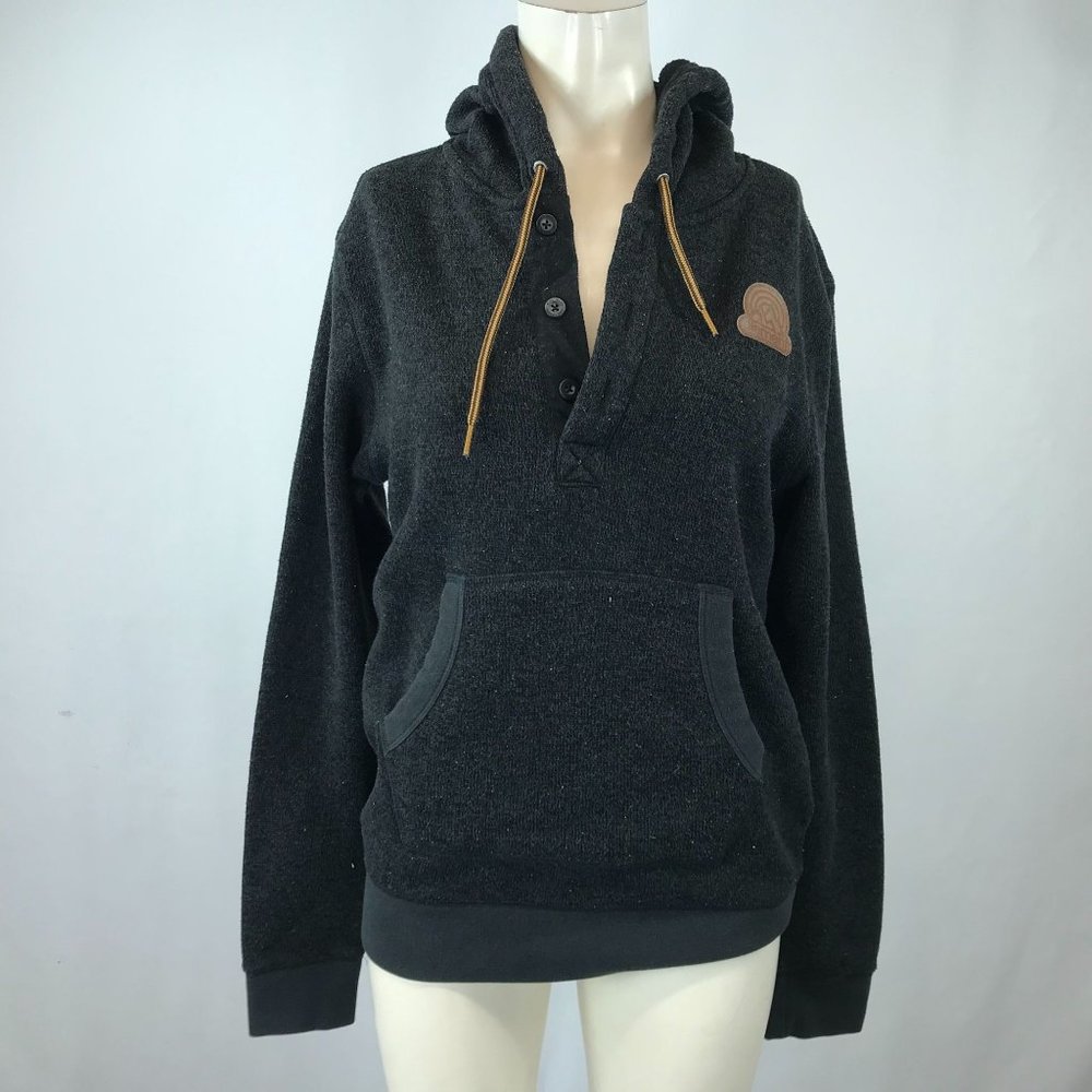 Women's Black Hooded Pullover Sweatshirt - Unbranded
